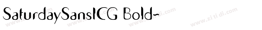 SaturdaySansICG Bold字体转换